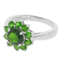 14K Gold Semi Mount Ring Setting RD 7x7mm RD 2.75x2.75mm Halo Syzjewelry