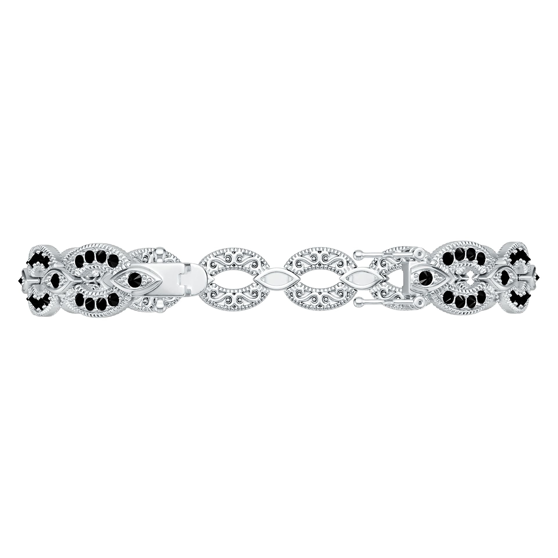 14K Gold Semi Mount Bracelet Setting Round Ro 2x2mm Diamond Accent Syz Jewelry