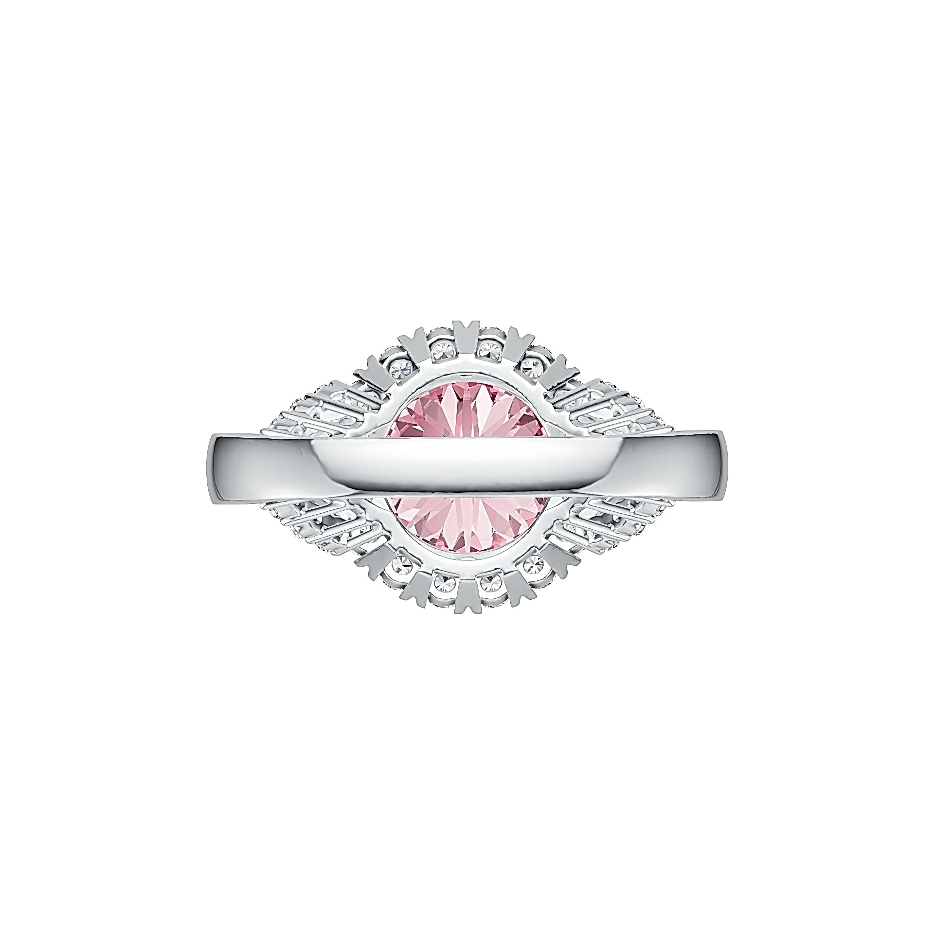 Sterling Silver Semi Mount Ring Setting Round RD 10x10mm Halo Split Shank Syzjewelry