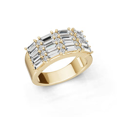 18K Gold Semi Mount Ring Setting Round Ro 4x2mm Diamond Accent Syz Jewelry