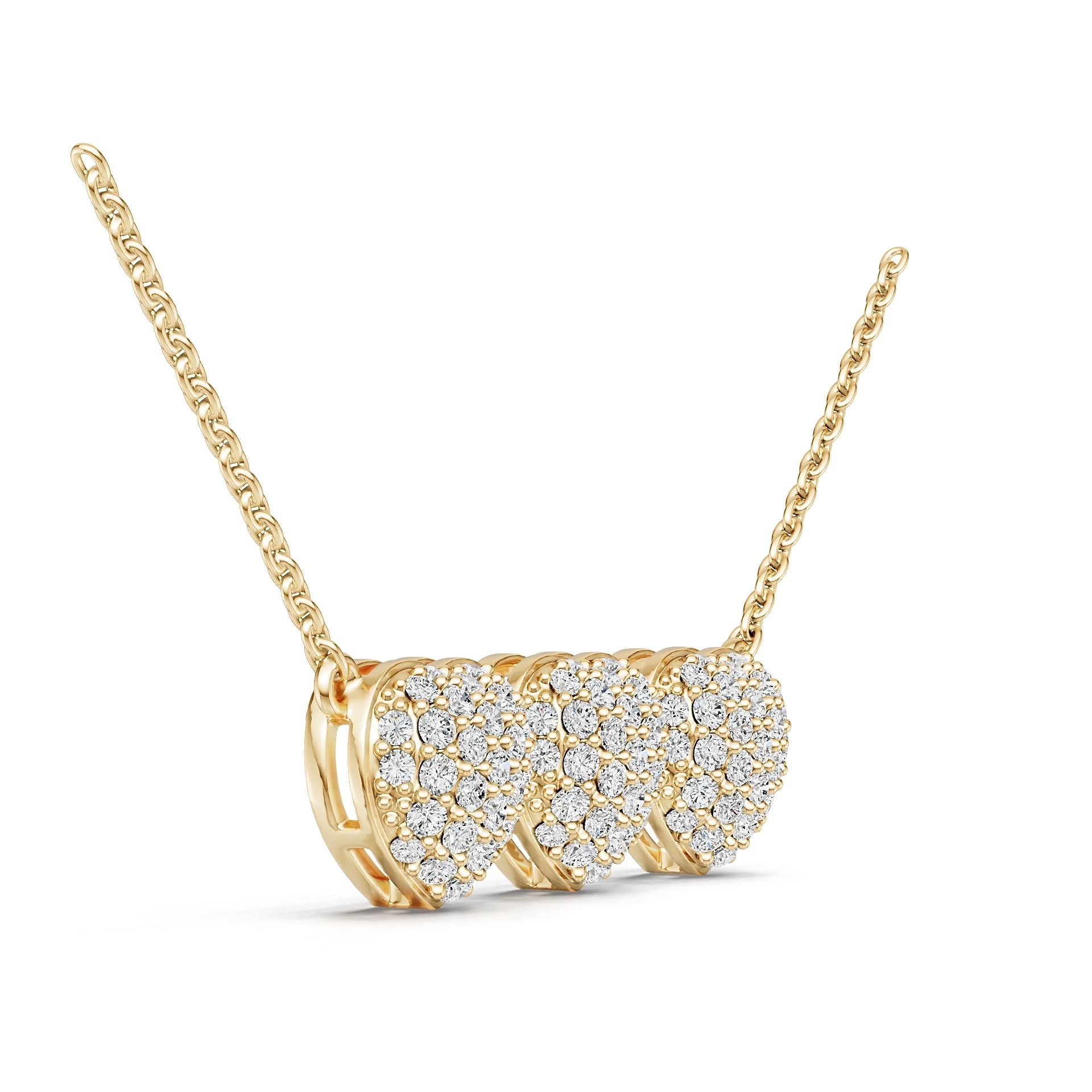 10K Gold Semi Mount Necklace Setting Round Ro 6x6mm Moissanite Accent Syz Jewelry