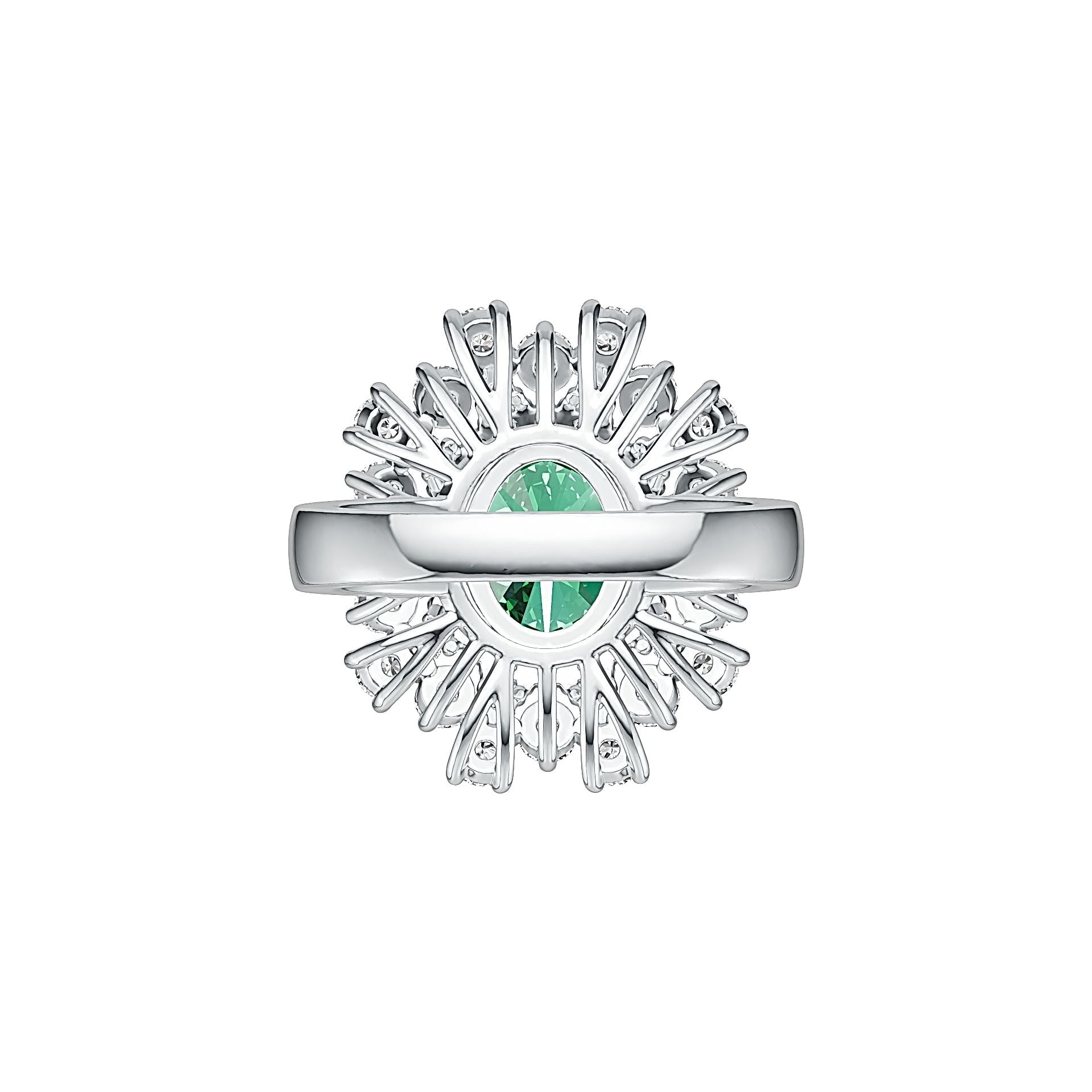 Sterling Silver Semi Mount Ring Setting Oval OV 10X8mm DHJ