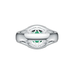 Sterling Silver Semi Mount Ring Setting Emerald OCT 9X8MM Halo Syzjewelry