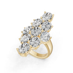 10K Gold Semi Mount Ring Setting Round Ro 5x6mm Moissanite Accent Syz Jewelry