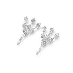 Platinum Semi Mount Earrings Setting Pear PE 8X6mm PE 7X5mm DHJ