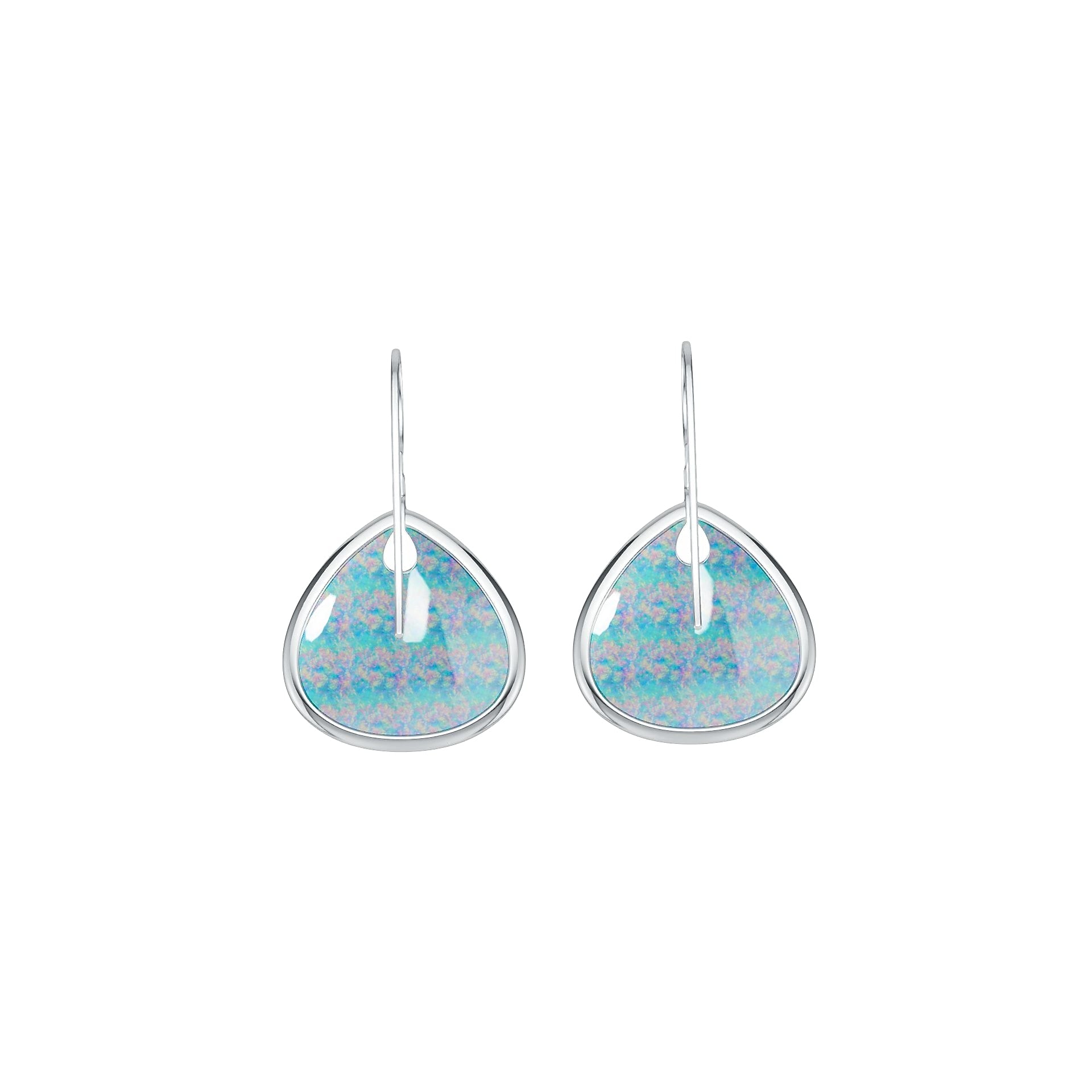 Sterling Silver Semi Mount Earrings Setting Pear 18X18mm Cabochon DHJ