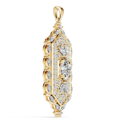 10K Gold Semi Mount Pendant Setting Oval Ov 5x7mm Moissanite Accent Syz Jewelry
