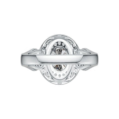 14K Gold Semi Mount Ring Setting Oval OV 8X6mm Diamond Accent DHJ