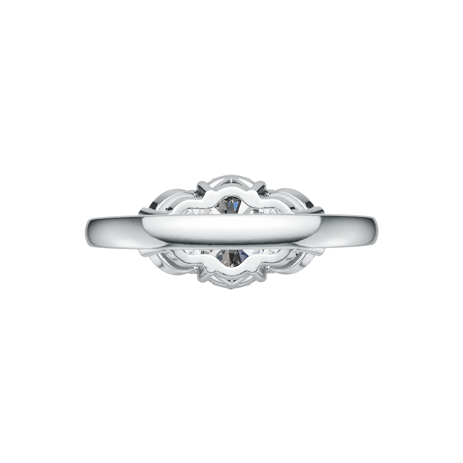 Sterling Silver Semi Mount Ring Setting Oval OV 8X10mm DHJ