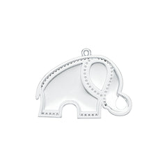 Sterling Silver Semi Mount Pendant Setting Round RD 1.0mm DHJ
