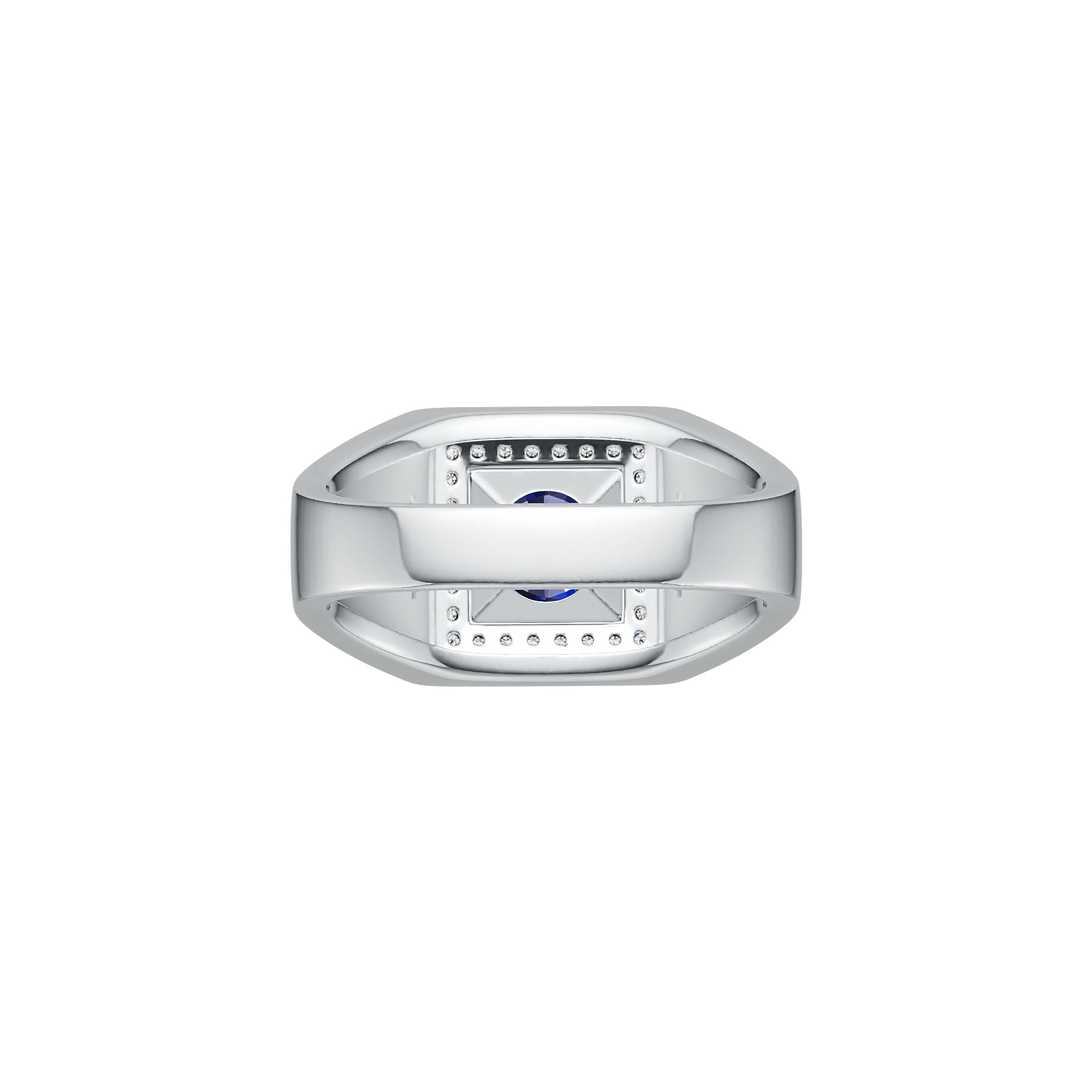 Sterling Silver Semi Mount Ring Setting RD 6.5x6.5mm Men's Ring Syzjewelry