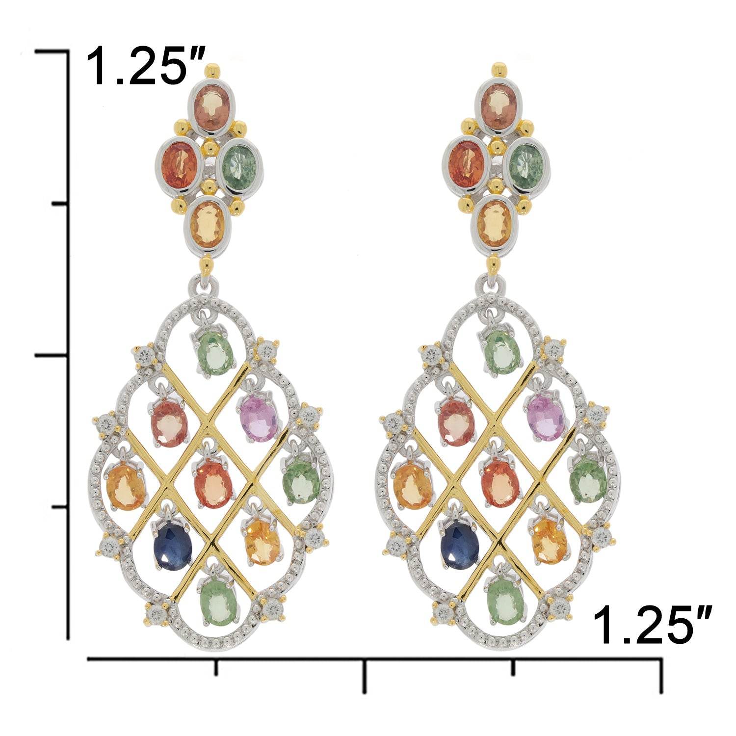 18K Gold Semi Mount Earrings Setting Oval OV 4x3mm Diamond Accent Syzjewelry