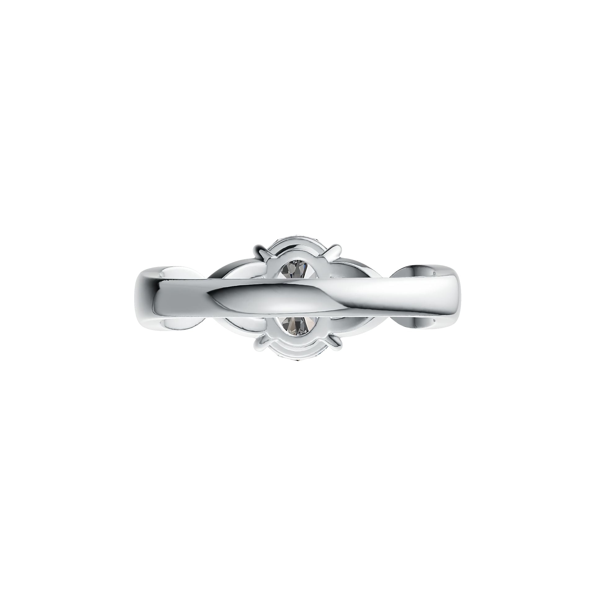 Sterling Silver Semi Mount Ring Setting Oval OV 9X7mm Twist Shank DHJ