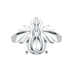Silver insect-shaped pendant on a white background