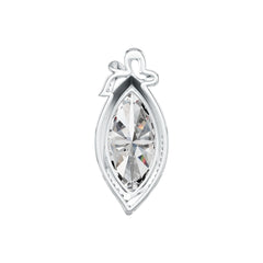 18K Gold Semi Mount Pendant Setting Marquise MQ 26X13mm Diamond Accent DHJ