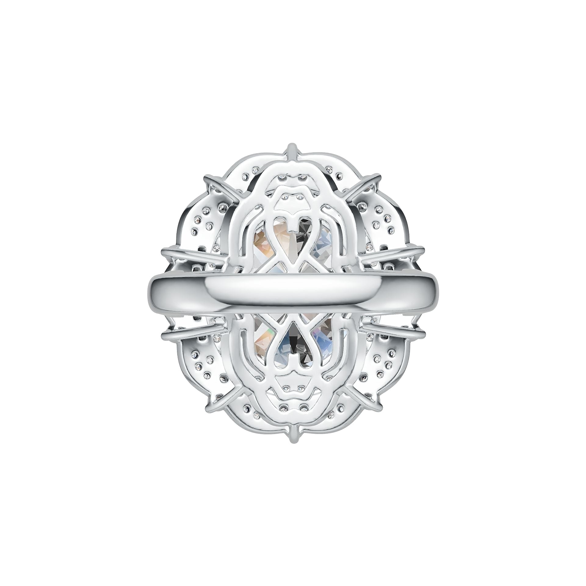 Sterling Silver Semi Mount Ring Setting Oval OV 15X13mm DHJ