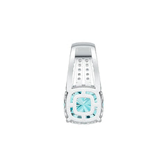 Platinum Semi Mount Pendant Setting Cushion CU 12X12mm Diamond Accent DHJ