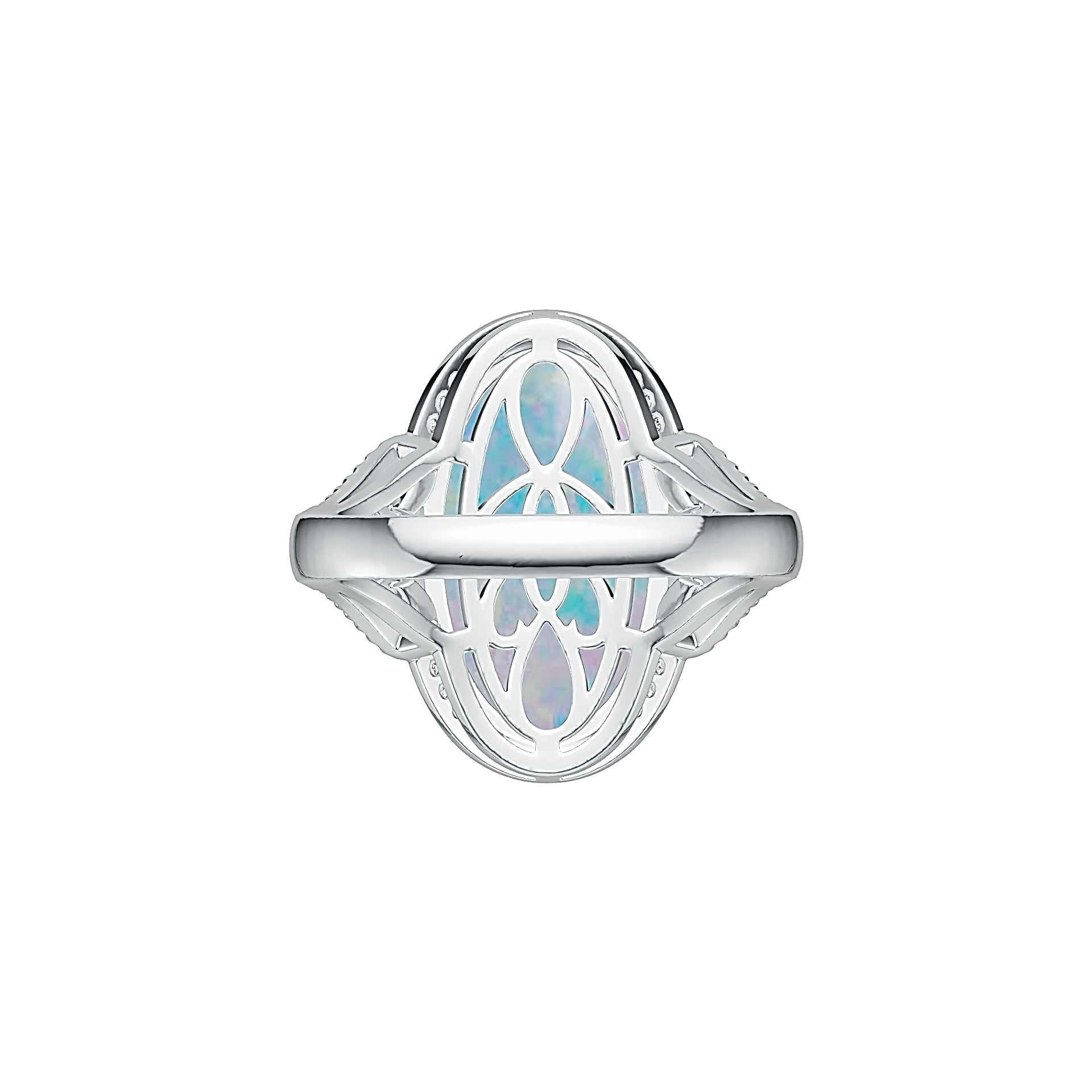 Sterling Silver Semi Mount Ring Setting Oval OV 21X12mm DHJ