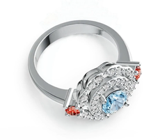 Sterling Silver Semi Mount Ring Setting Round RD 6x6mm DHJ