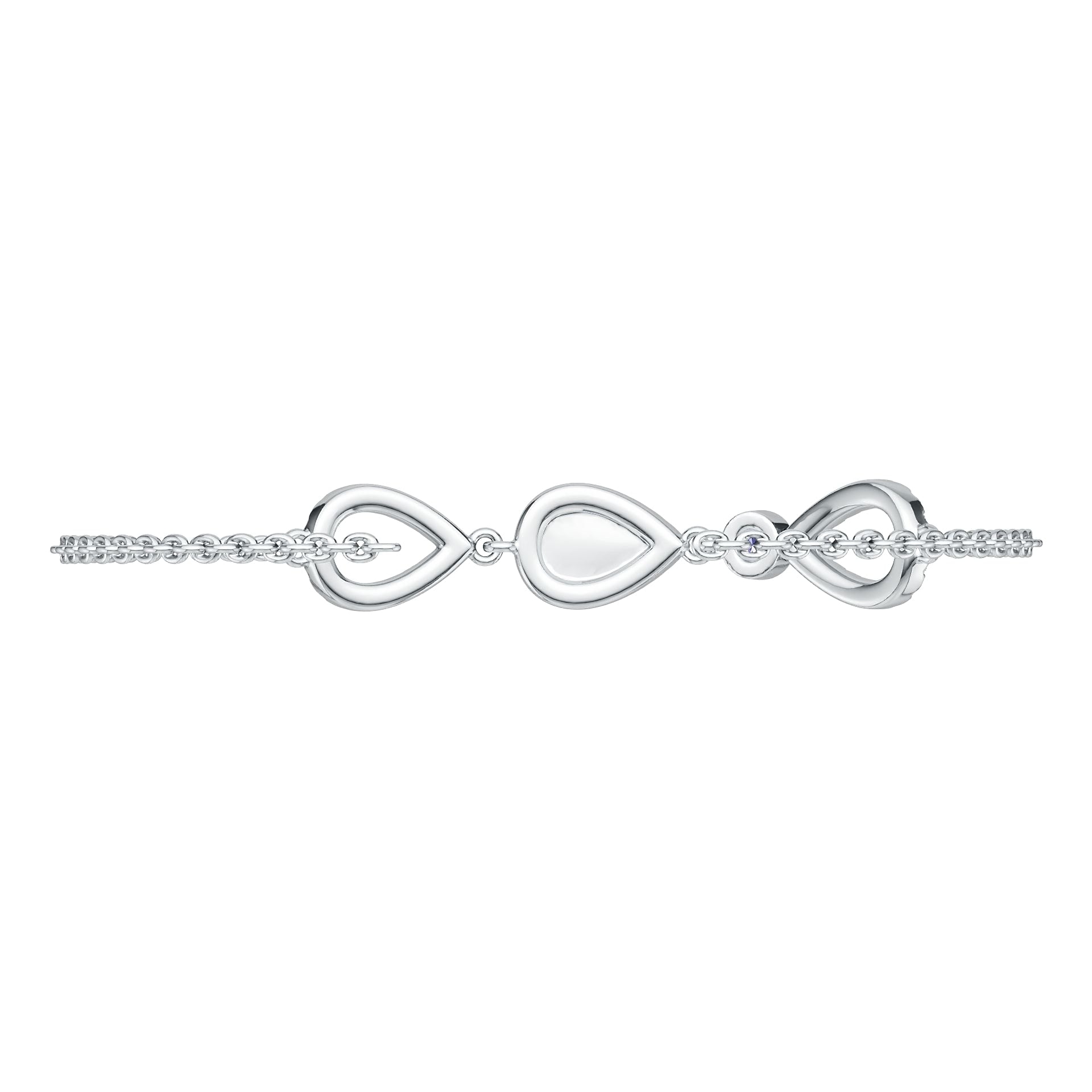 14K Gold Semi Mount Bracelet Setting Round RD 2.8mm DHJ