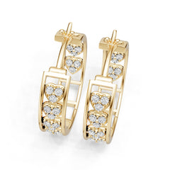 10K Gold Semi Mount Earrings Setting Round Ro 6x6mm Syz Jewelry