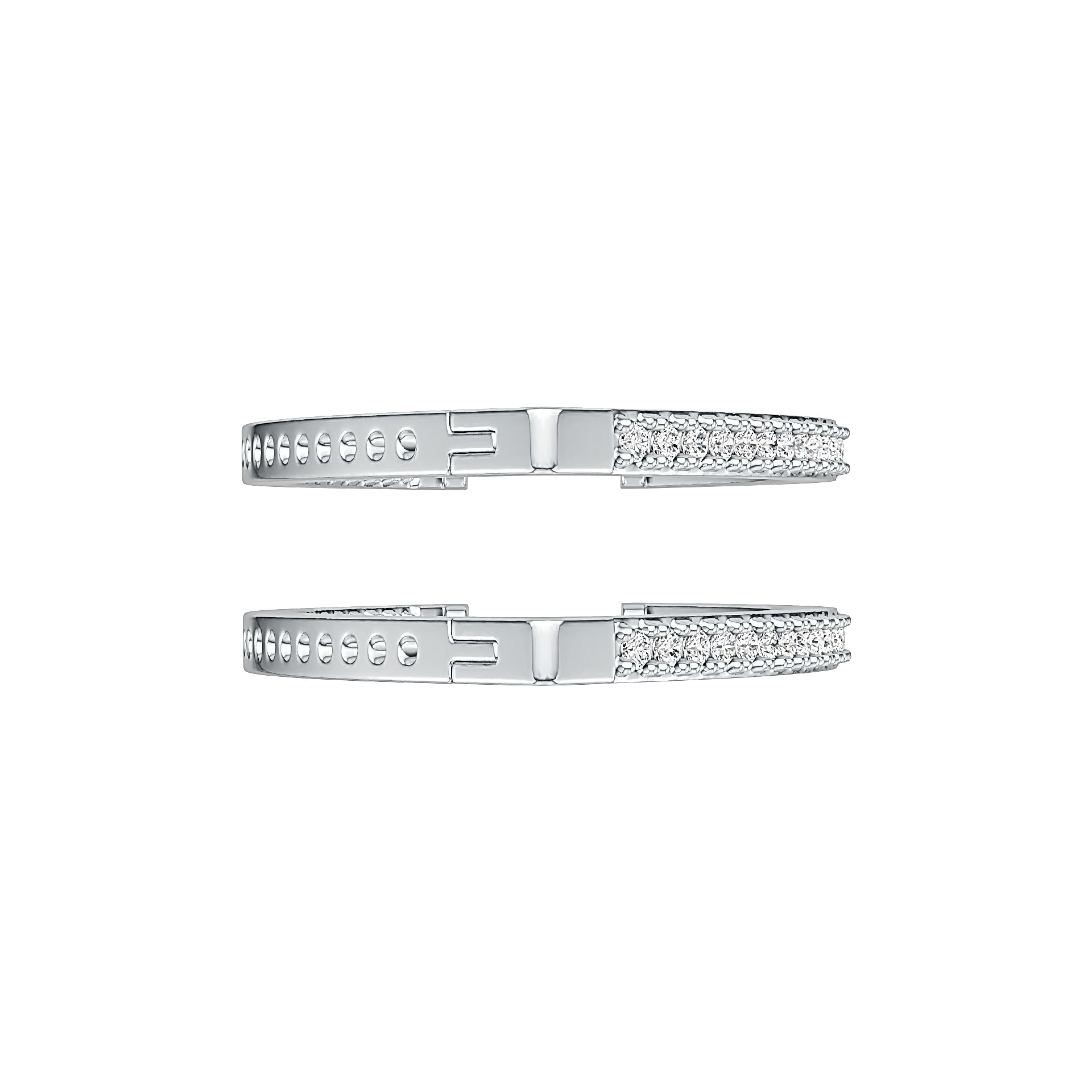 Sterling Silver Semi Mount Earrings Setting Round RD 1.5mm DHJ