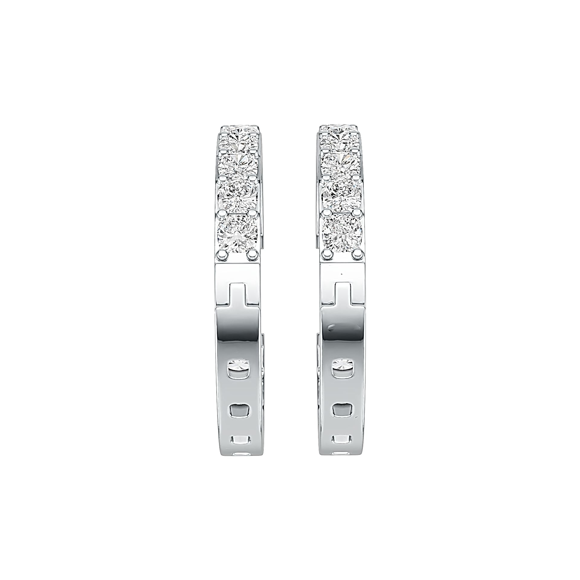 Sterling Silver Semi Mount Earrings Setting Cushion CU 3X3mm DHJ