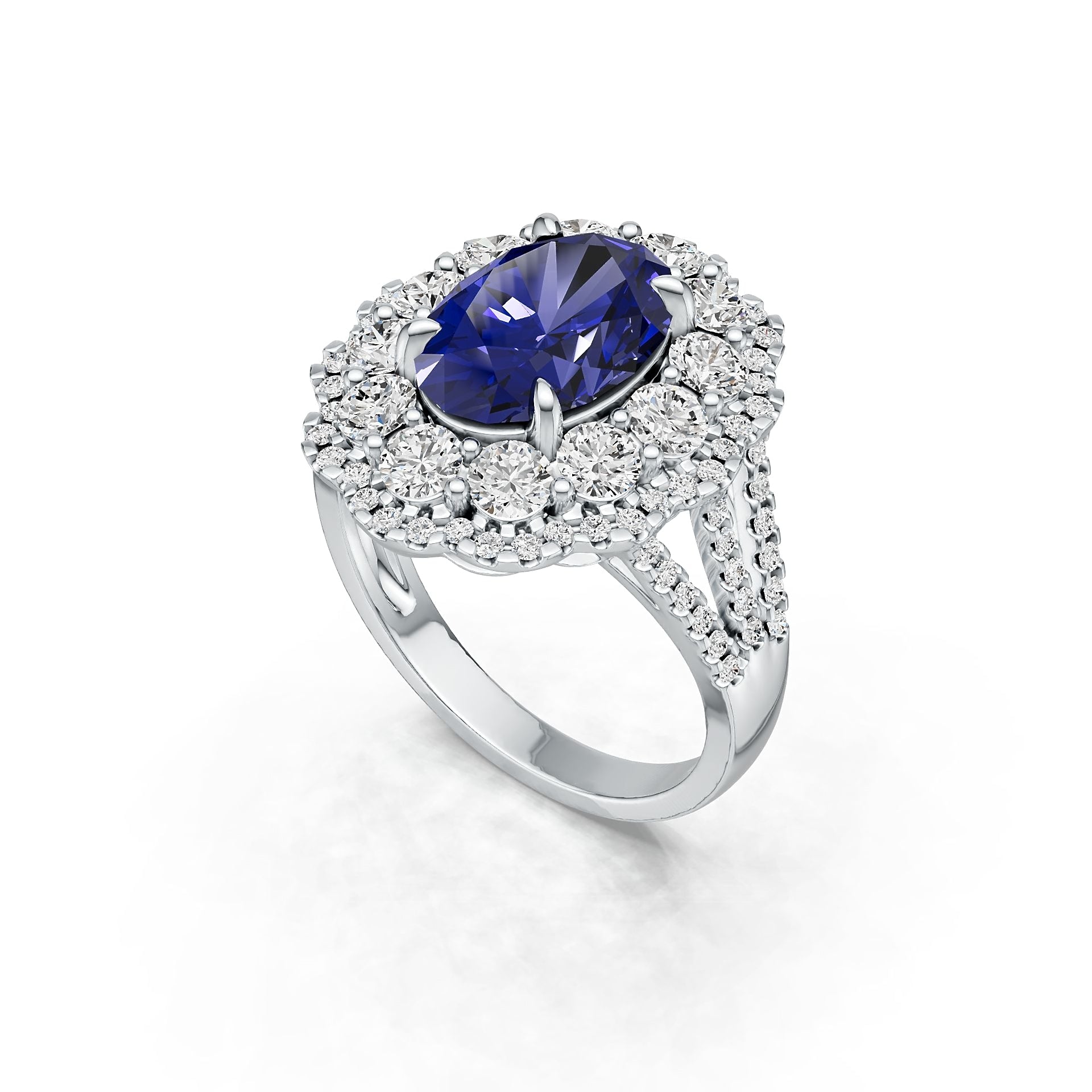 18K Gold Semi Mount Ring Setting Oval Ov 11x8mm Syzjewelry