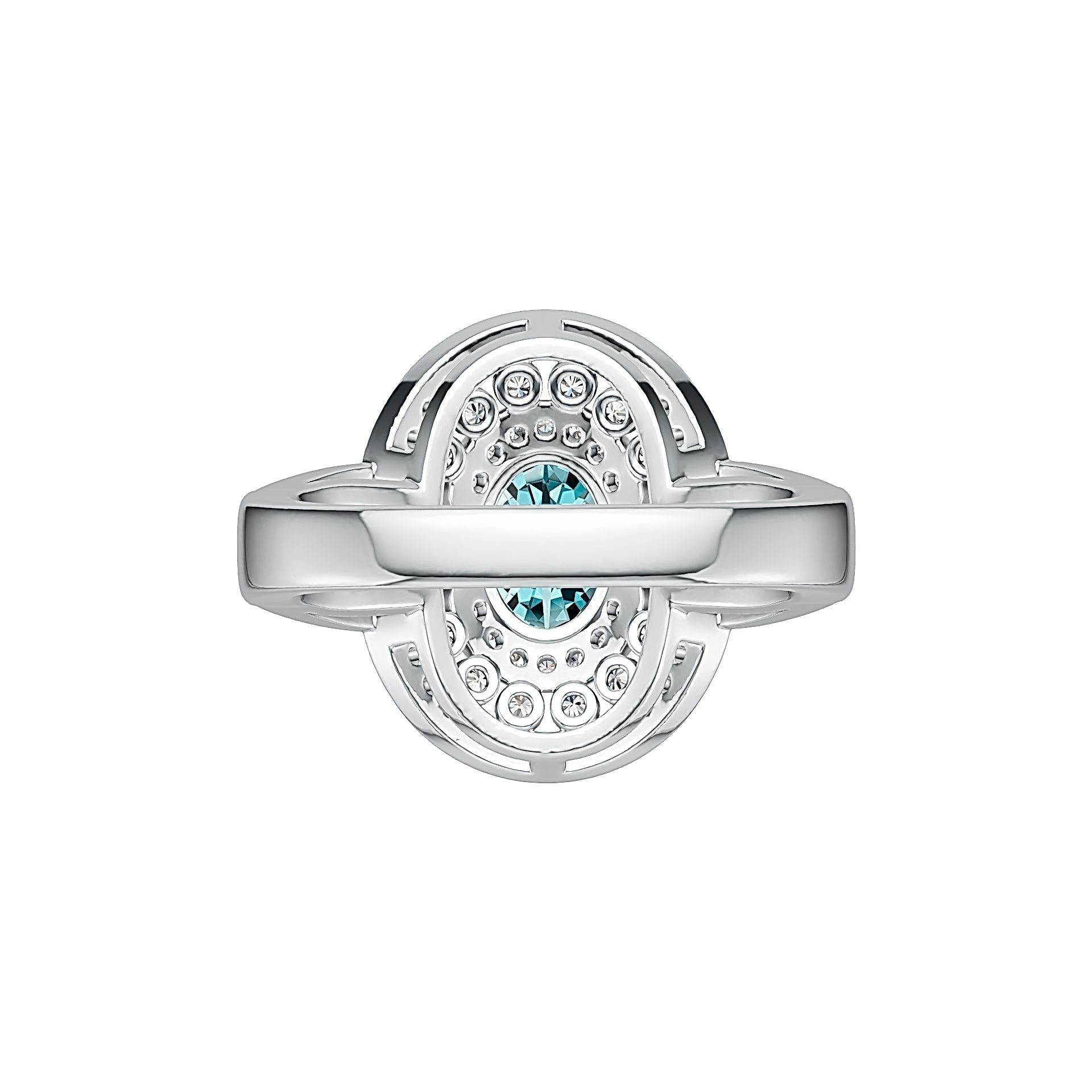 18K Gold Semi Mount Ring Setting Oval OV 8X6mm Diamond Accent DHJ