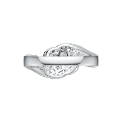 18K Gold Semi Mount Ring Setting Round RD 3.5mm Diamond Accent DHJ
