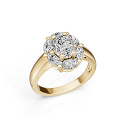 Platinum Semi Mount Ring Setting Oval Ov 5x6mm Diamond Accent Syz Jewelry