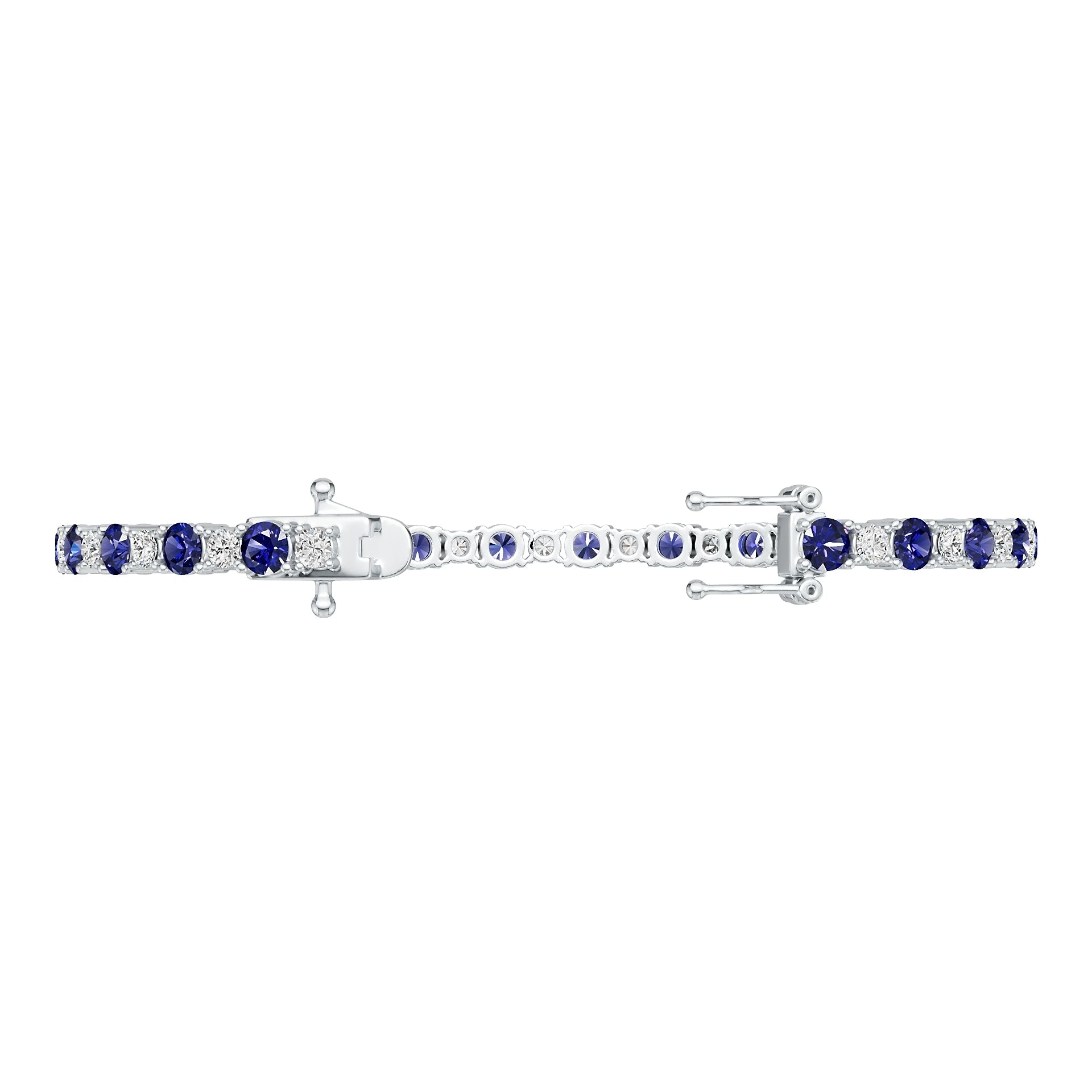 Sterling Silver Semi Mount Bracelet Setting Round RD 4x4mm DHJ