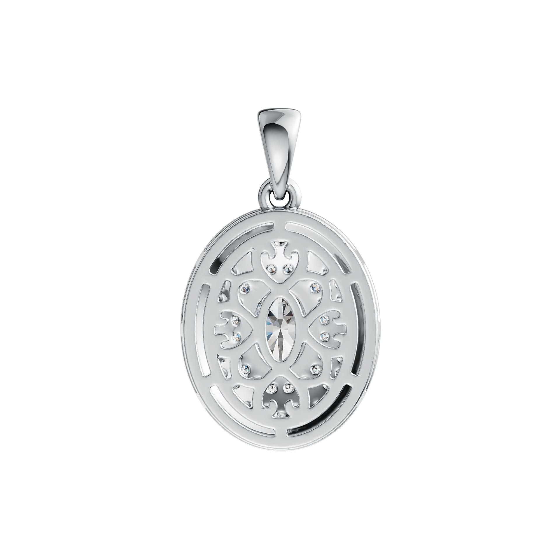 Sterling Silver Semi Mount Pendant Setting Oval OV 8X6mm DHJ