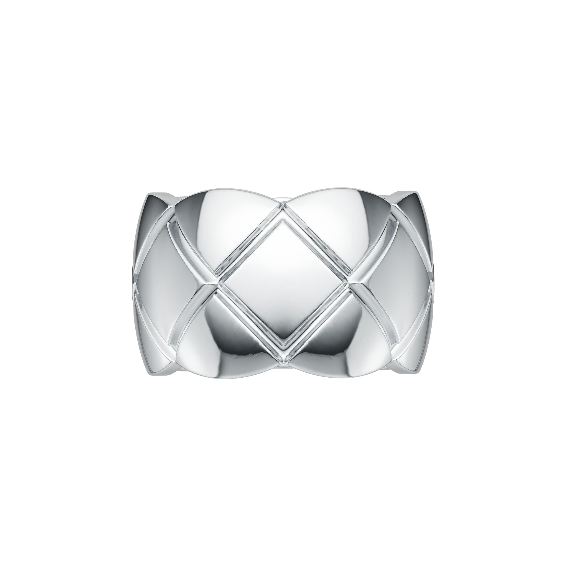 Sterling Silver Band Ring 13mm Wide with Pattern DHJ