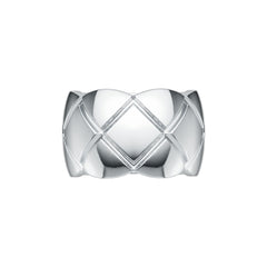 Sterling Silver Band Ring 13mm Wide with Pattern DHJ