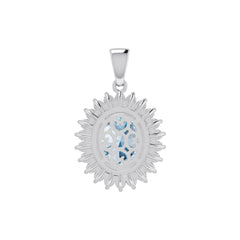 Sterling Silver Semi Mount Pendant Setting Oval OV 11X9mm Syzjewelry