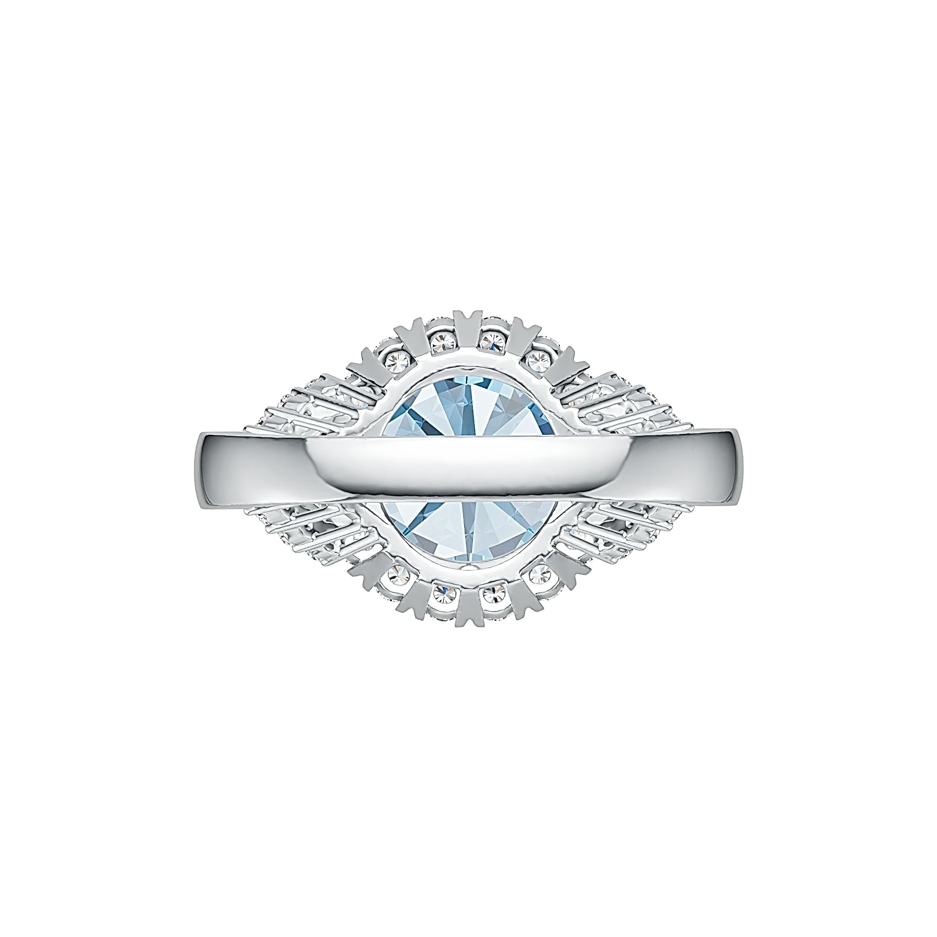 Sterling Silver Semi Mount Ring Setting Round RD 10x10mm Halo Split Shank Syzjewelry