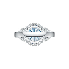 Sterling Silver Semi Mount Ring Setting Round RD 10x10mm Halo Split Shank Syzjewelry