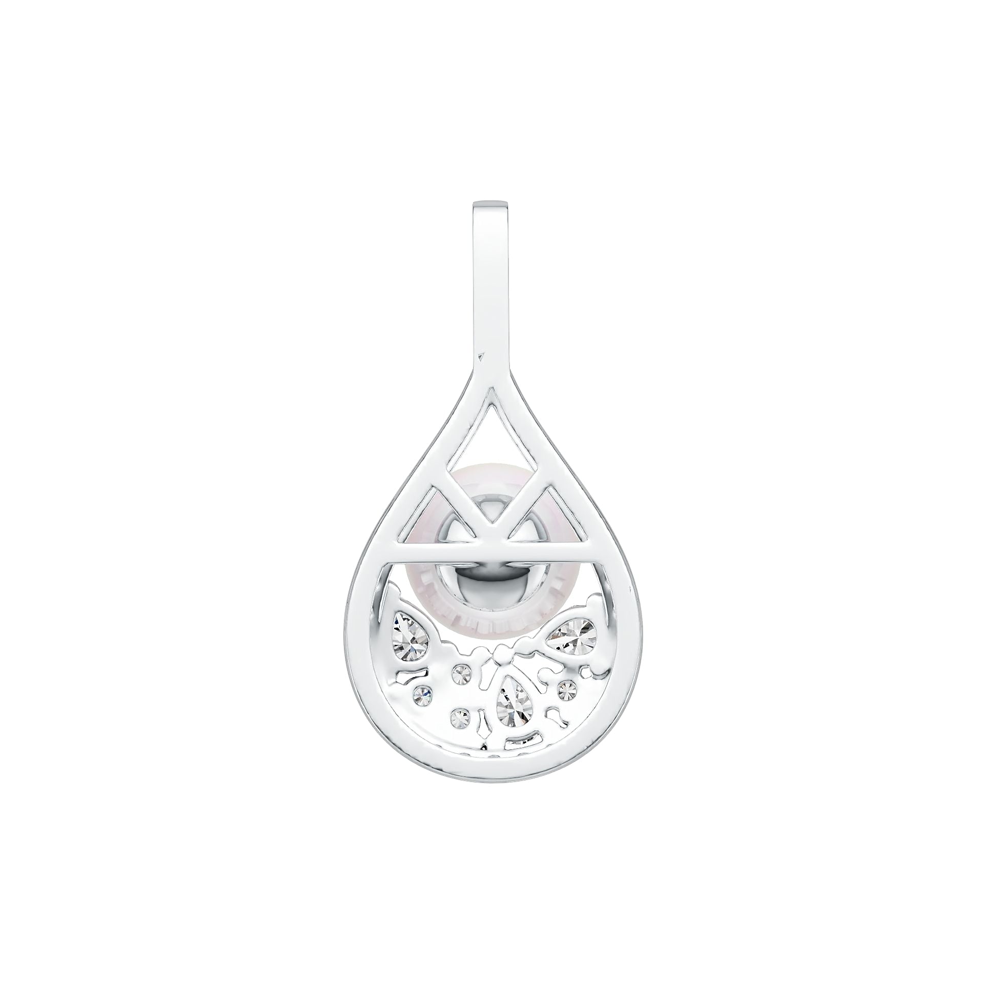 Sterling Silver Semi Mount Pendant Setting Round RD 8.5mm DHJ