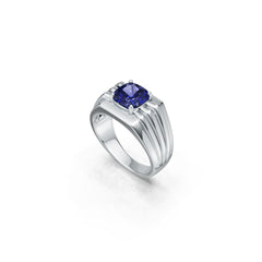 Men's Sterling Silver Semi Mount Ring Setting Cushion CU 8x8mm Syzjewelry