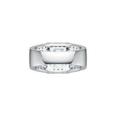 18K Gold Engagement Ring Cluster with White Topaz or Moissanite Men's Ring Diamond Accent DHJ