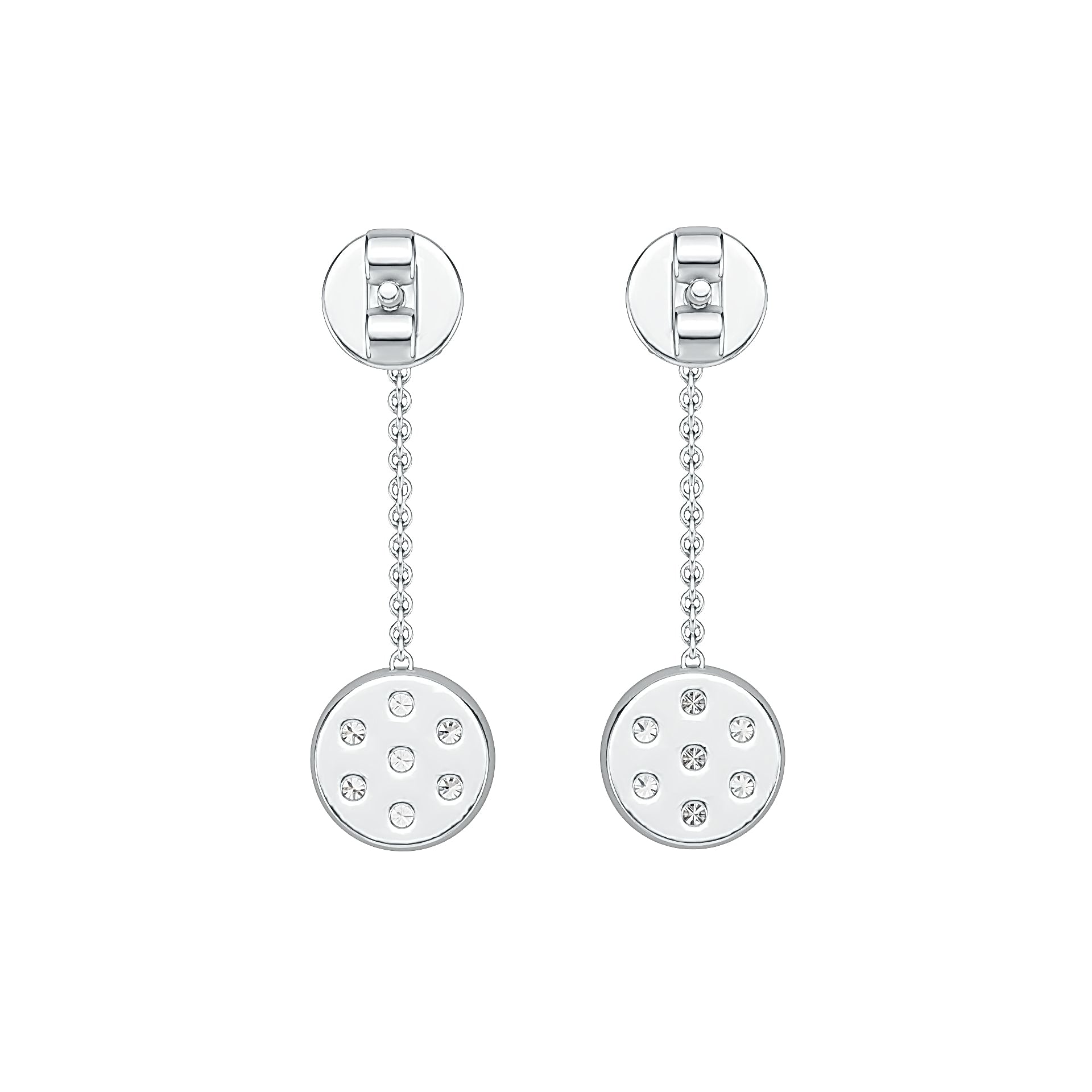 18K Gold Semi Mount Earrings Setting Round RD 3.5mm Diamond Accent DHJ