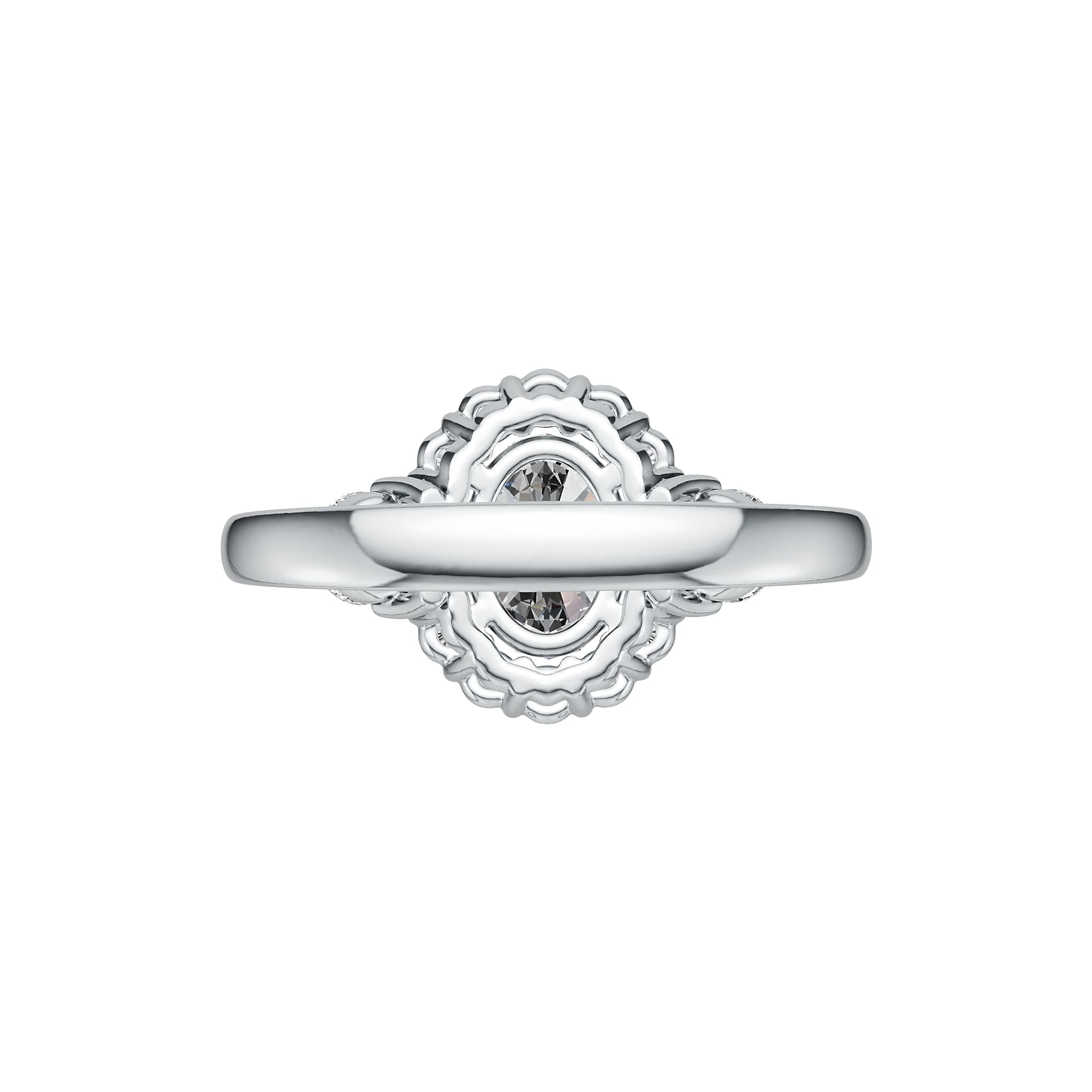 Sterling Silver Semi Mount Ring Setting Oval OV 8X6mm DHJ
