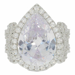 Platinum Semi Mount Ring Setting PE 18X13mm Butterfly Knot Shank Soli Diamond Accent Syzjewelry