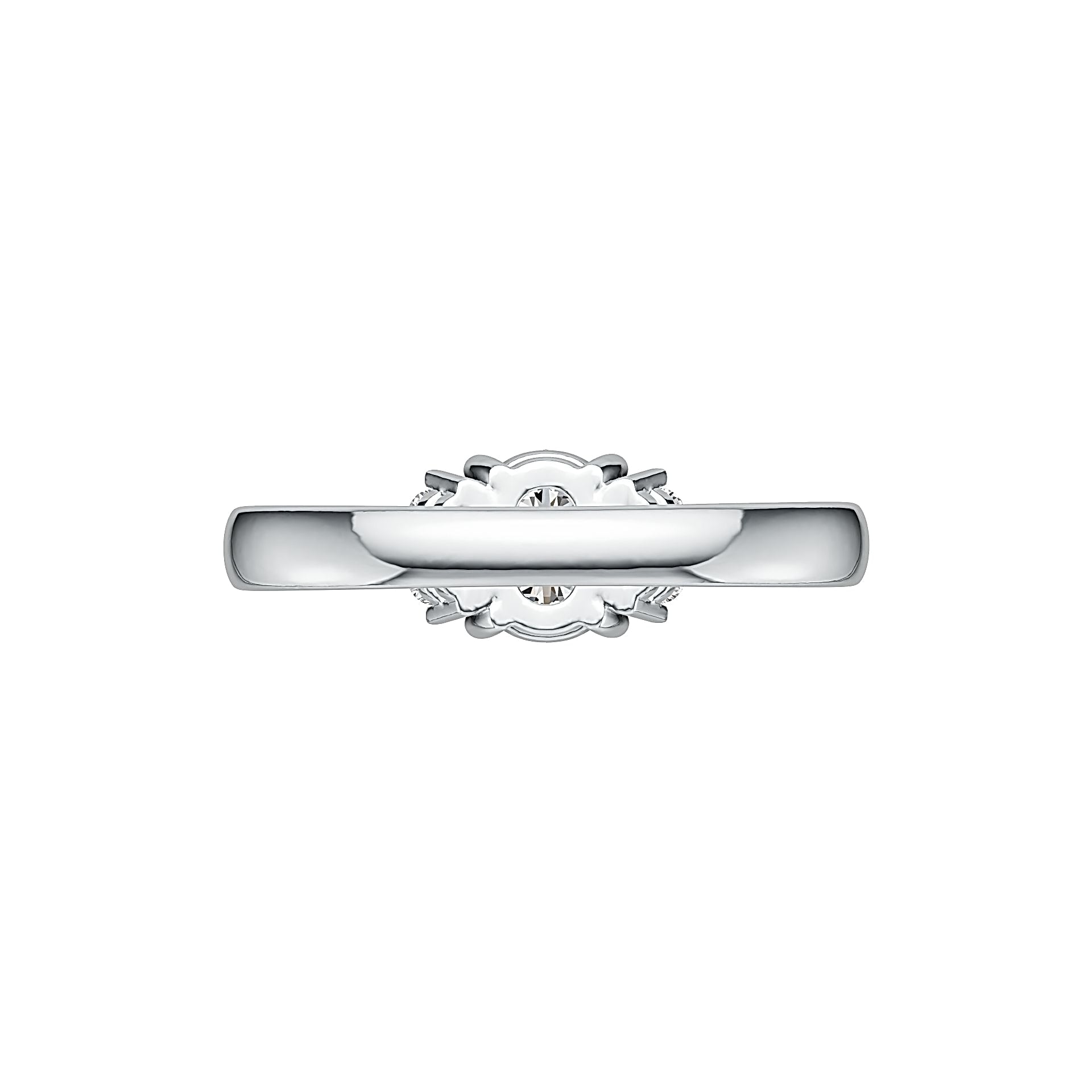 Sterling Silver Semi Mount Ring Setting Oval OV 6x5mm With Accent White Topaz Syzjewelry