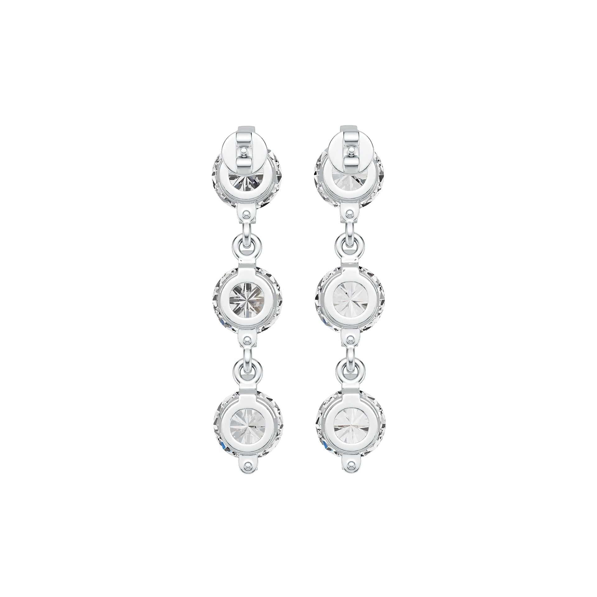 Sterling Silver Semi Mount Earrings Setting Round RD 7x7mm DHJ