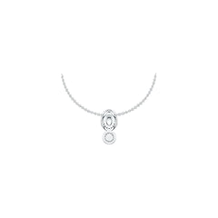 14K Gold Semi Mount Pendant Setting Round RD 1.0mm Diamond Accent DHJ