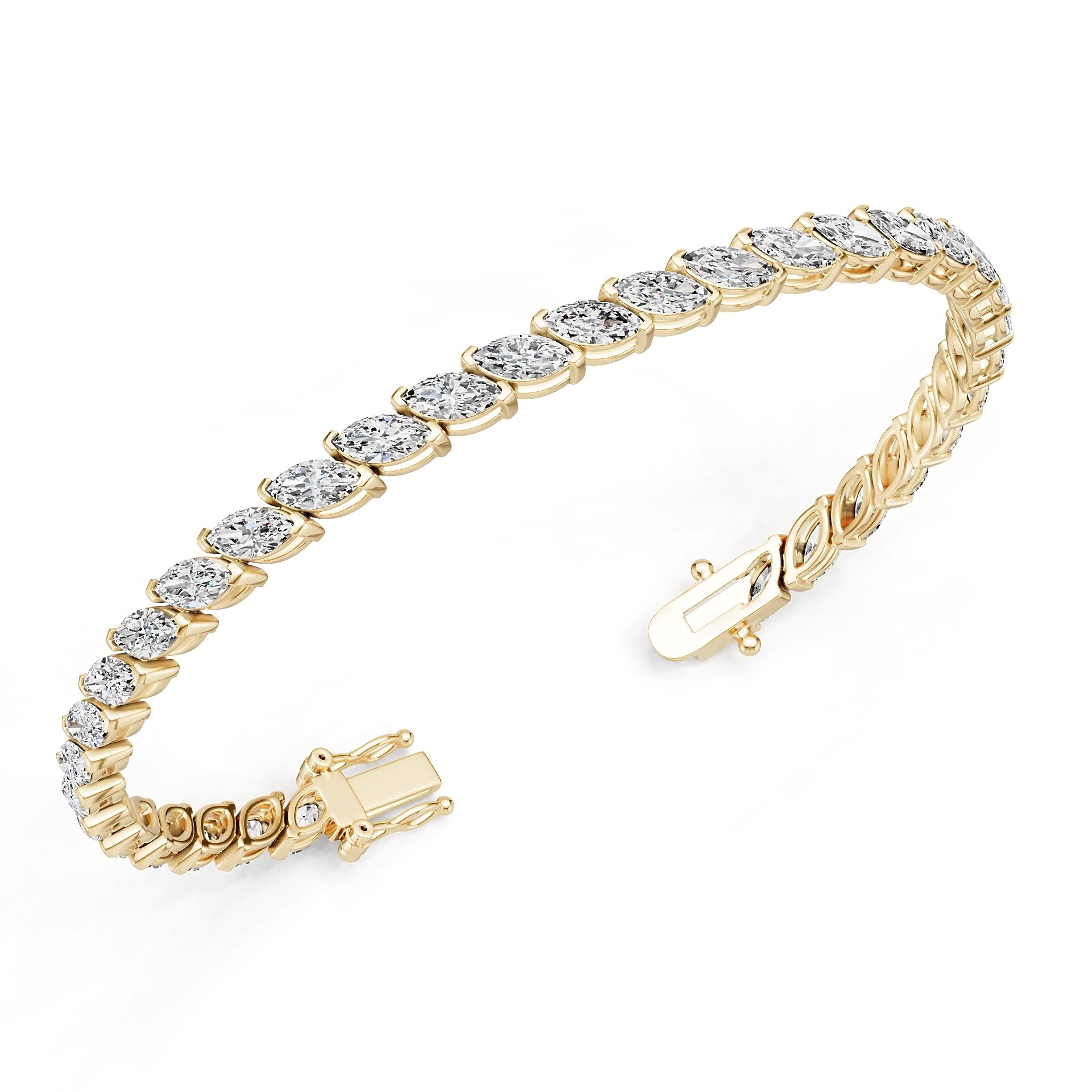 10K Gold Semi Mount Bracelet Setting Round Ro 7x3mm Syz Jewelry