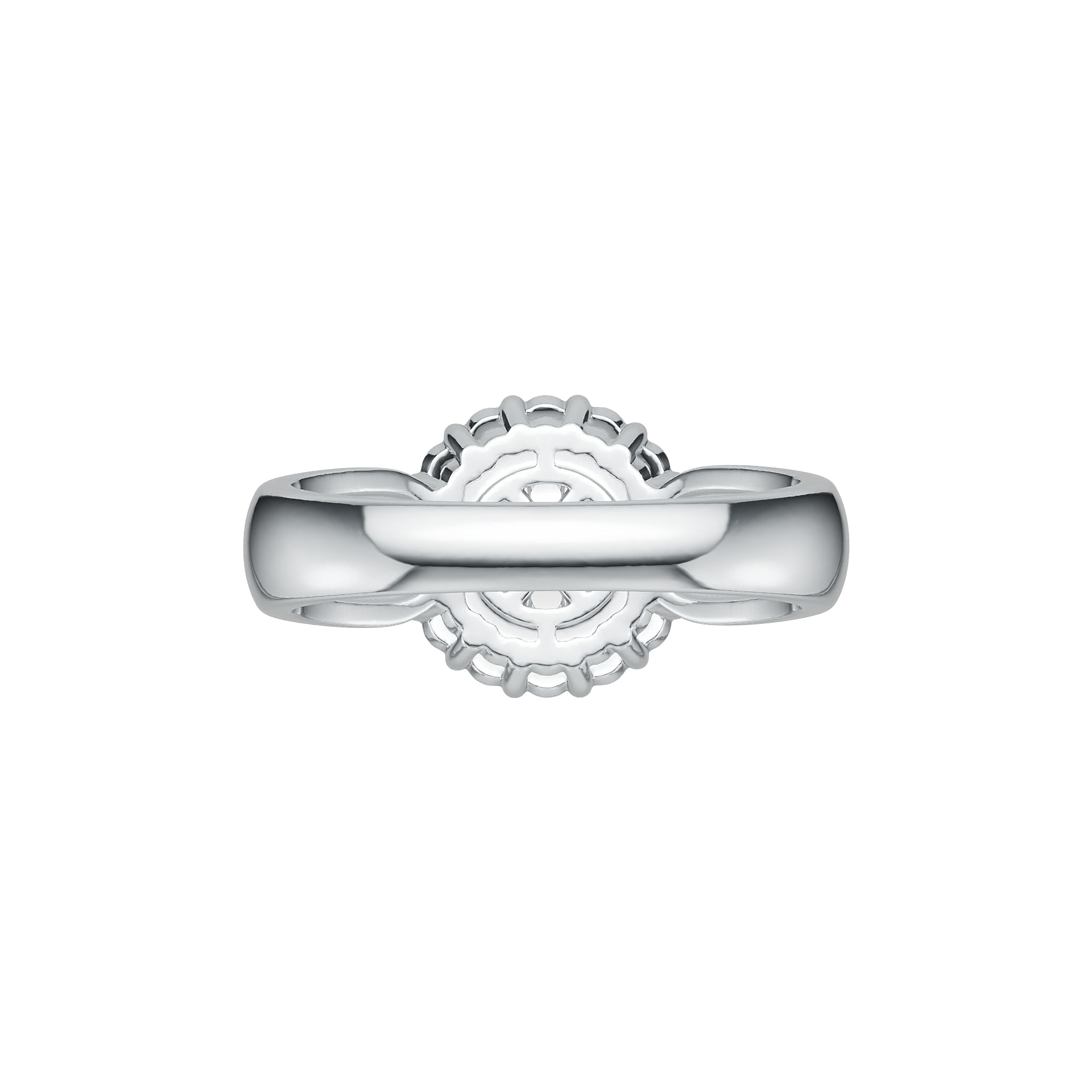 Sterling Silver Semi Mount Ring Setting Round RD 8.5mm DHJ