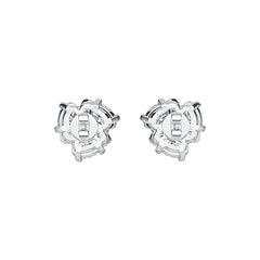14K Gold Semi Mount Earrings Setting Oval OV 6X4mm Diamond Accent DHJ